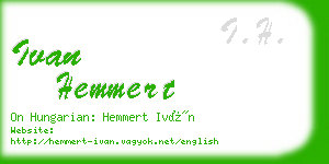 ivan hemmert business card